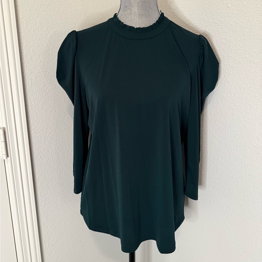 Adrianna Papell Dark Green Blouse | M